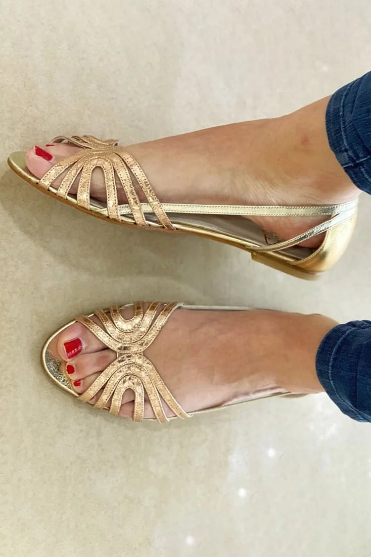 Eleonora™ | Golden Glow Sandals