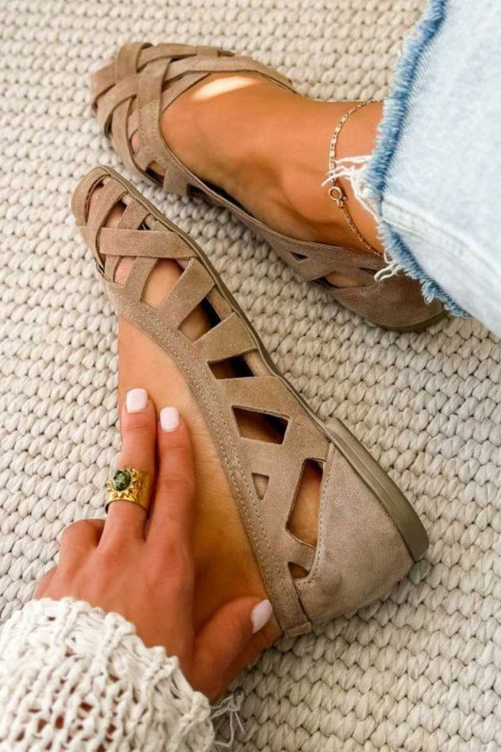 Caterina™ | Woven Crossover Sandals