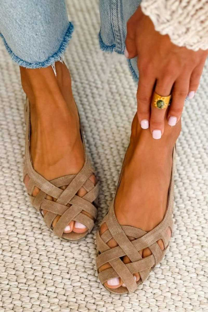 Caterina™ | Woven Crossover Sandals