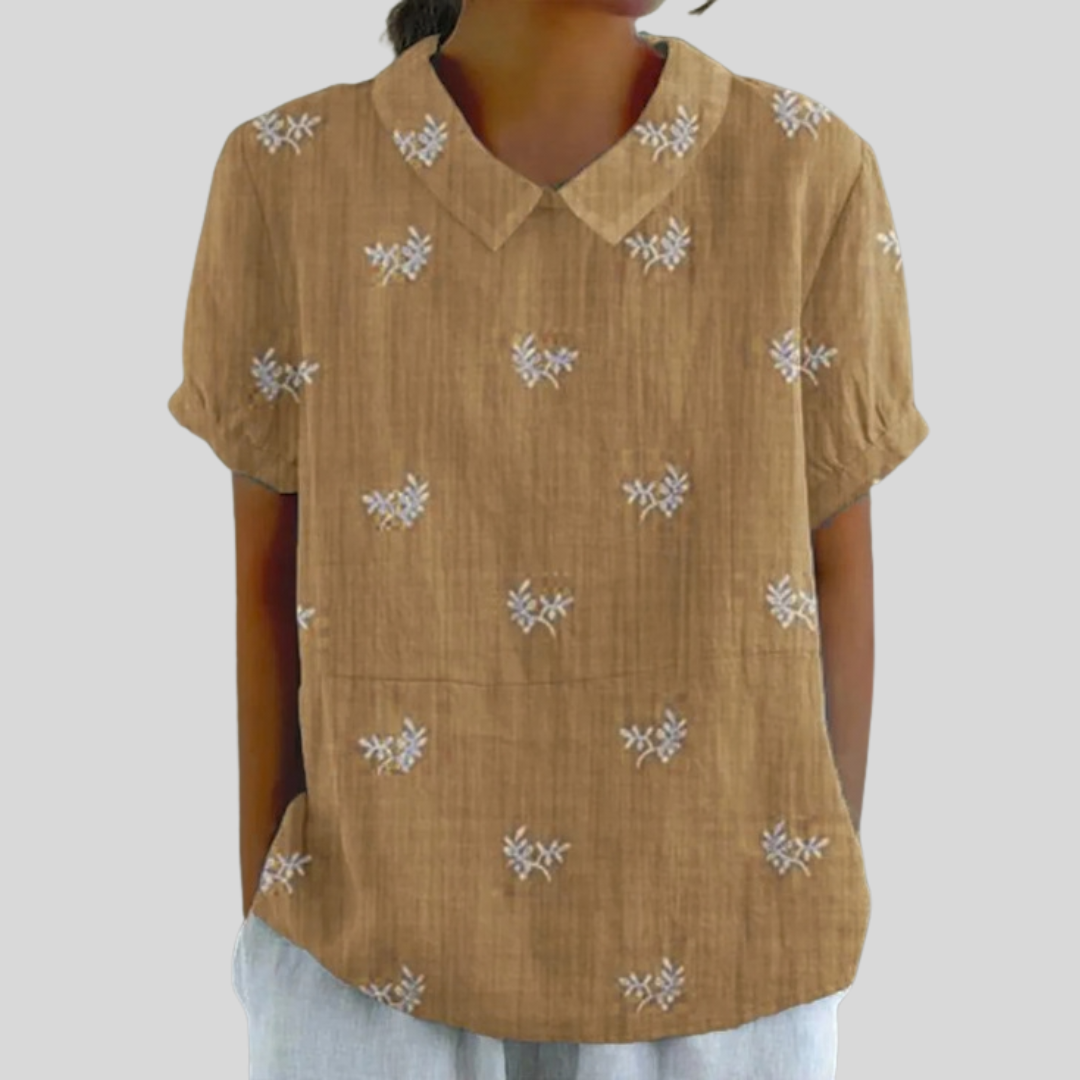Geneviève | Subtle Embroidered Blouse