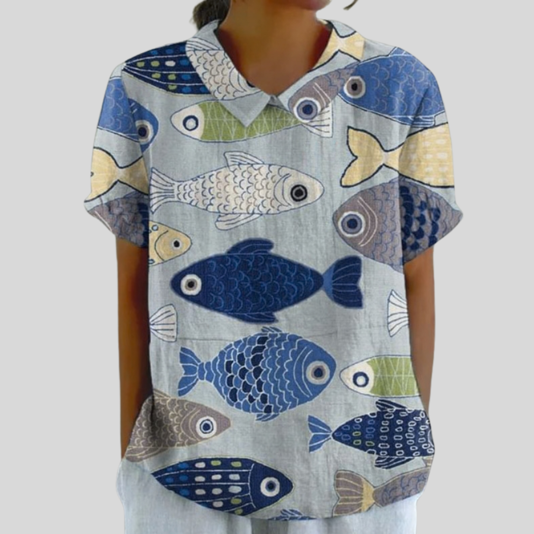 Marianne | Nautical Motif Blouse