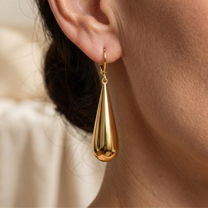 Lavish Long Teardrop Earrings