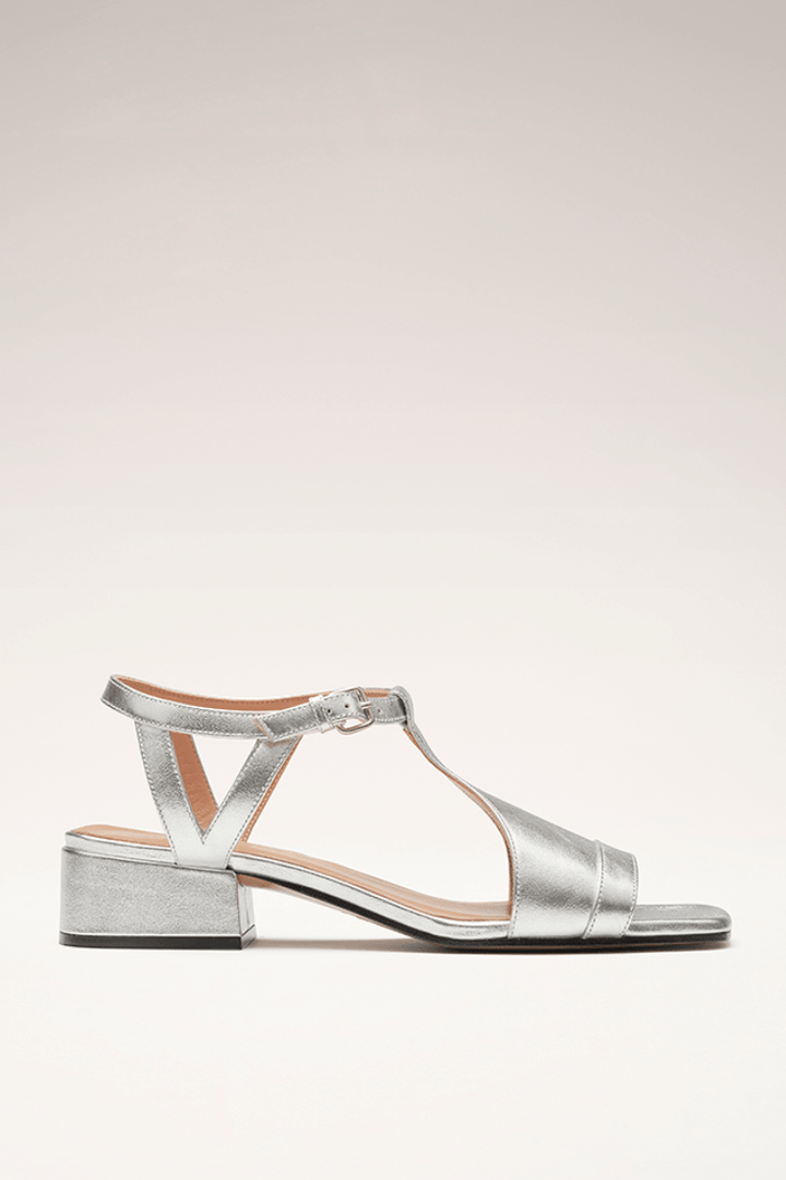 Serena™ | Silver Cross-Strap Heels