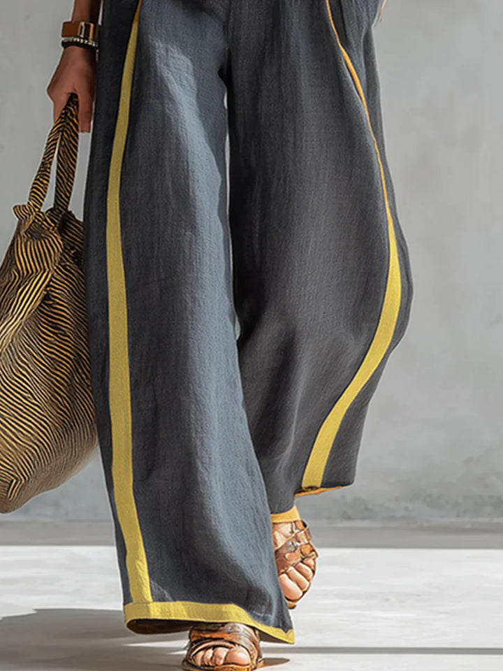 Elisa | Fluid Two-Piece Set with Contrast Details