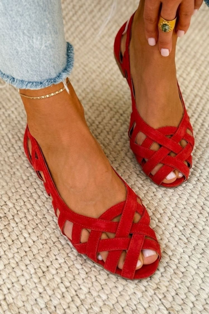 Caterina™ | Woven Crossover Sandals