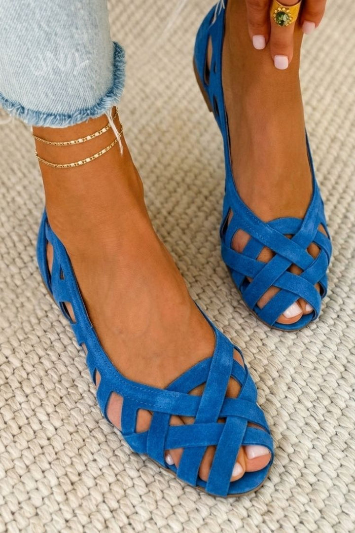 Caterina™ | Woven Crossover Sandals