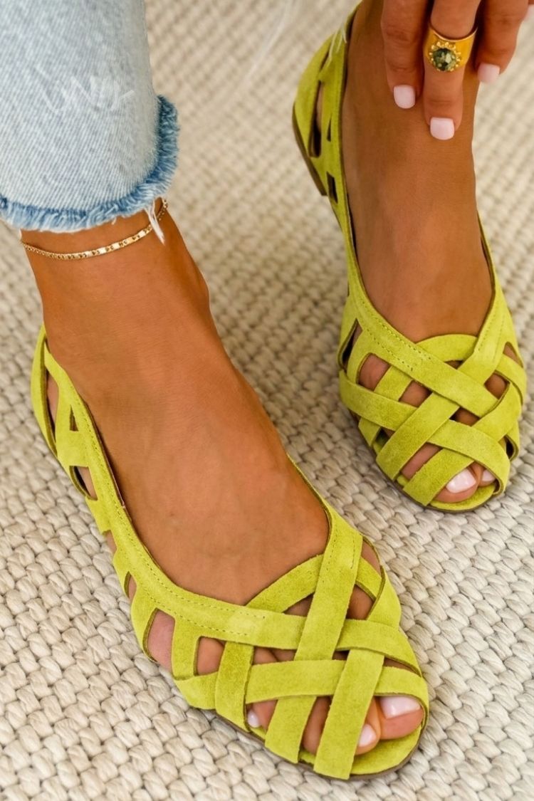 Caterina™ | Woven Crossover Sandals