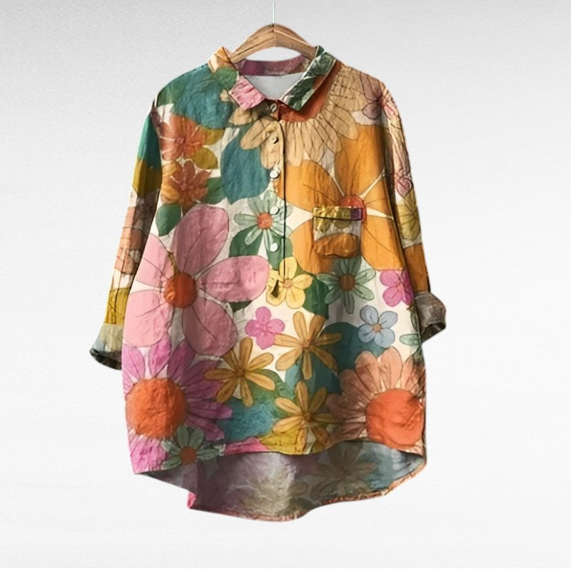 Solène | Elegant Floral Blouse