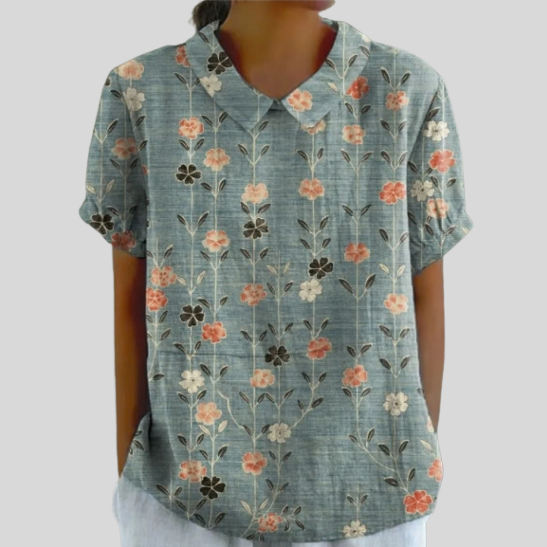 Élora | Aligned Floral Blouse