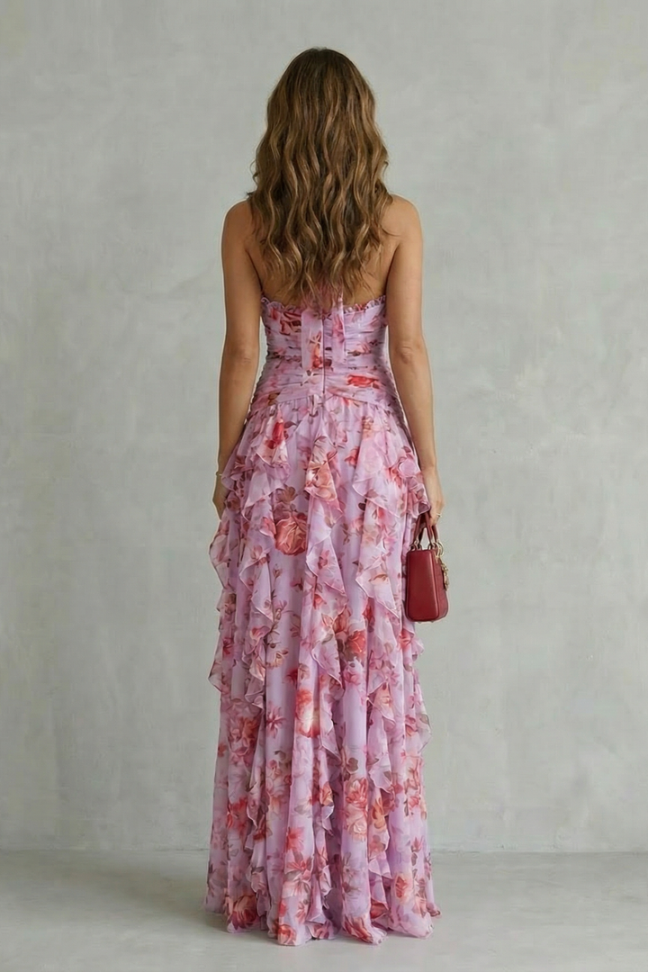 Robe Longue Élégante à Col Halter - Maison Claire et Sylvie