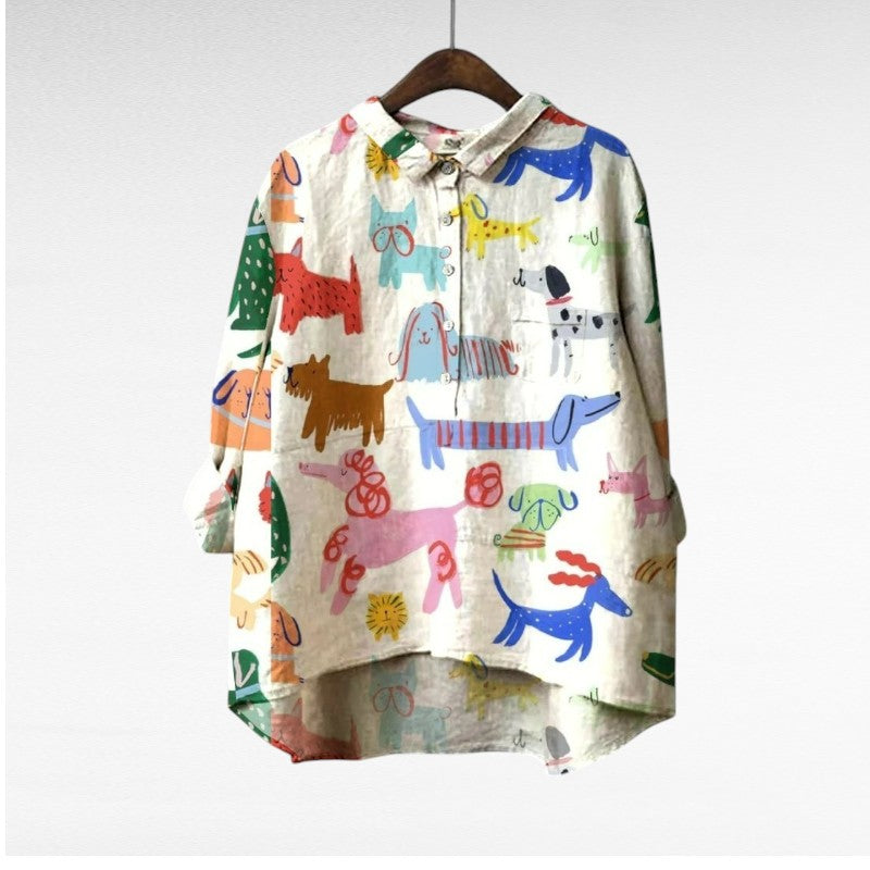Ondine | Playful Animal-Print Blouse