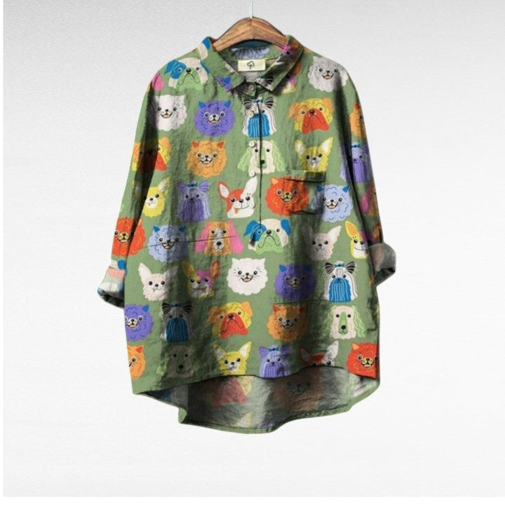 Ondine | Playful Animal-Print Blouse