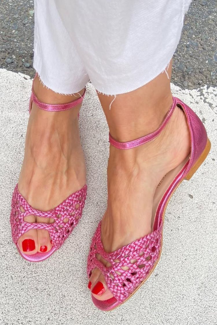 Isadora™ | Woven Golden Sandals