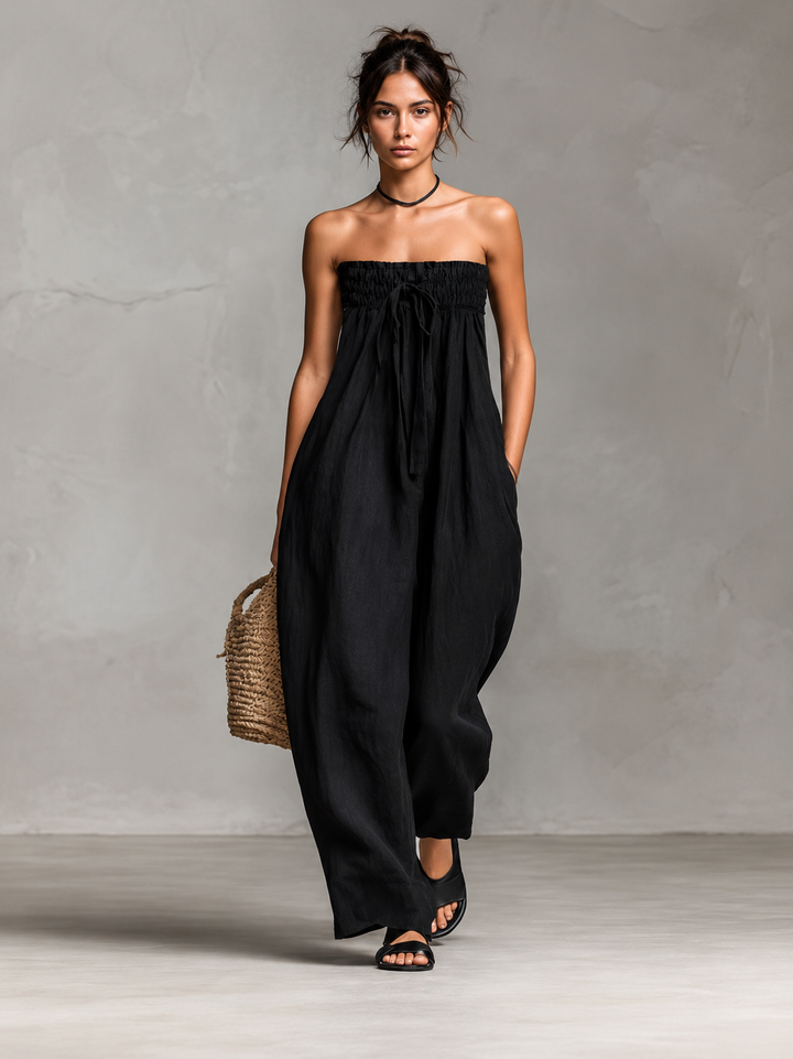 Nina | Elegant Strapless Jumpsuit