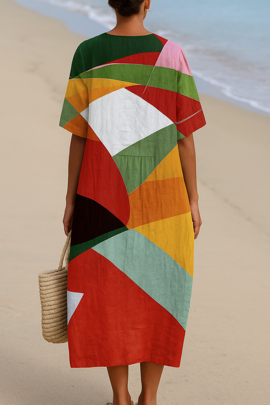 Daniela - Vestido Colorido en Patchwork