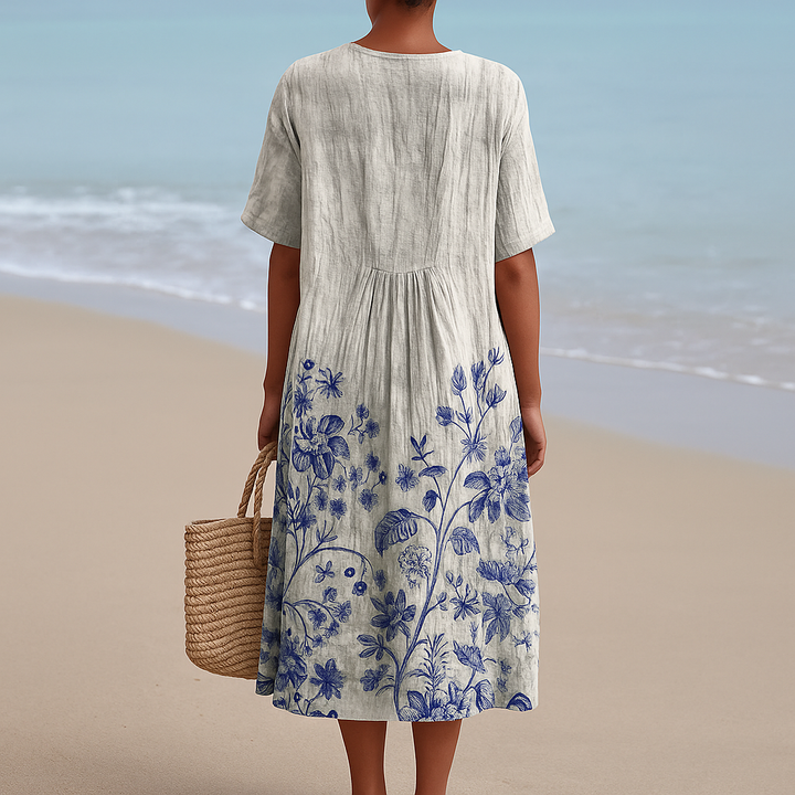 Rosalinda - Porcelain Print Dress