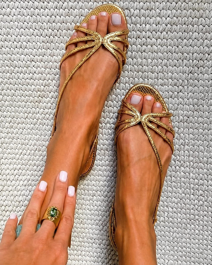 Ginevra™ | Golden Strap Sandals