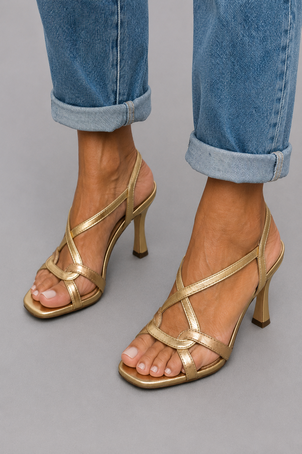 Cassie™ | Golden Charm Wedge Sandals