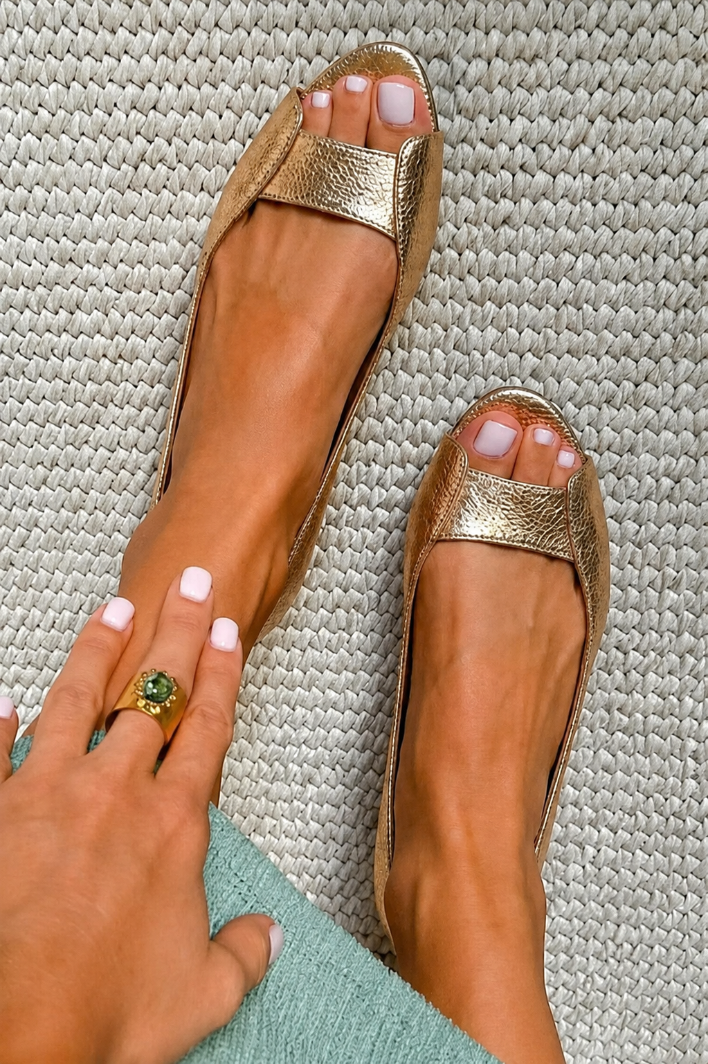 Adelina™ | Golden Comfort Flats