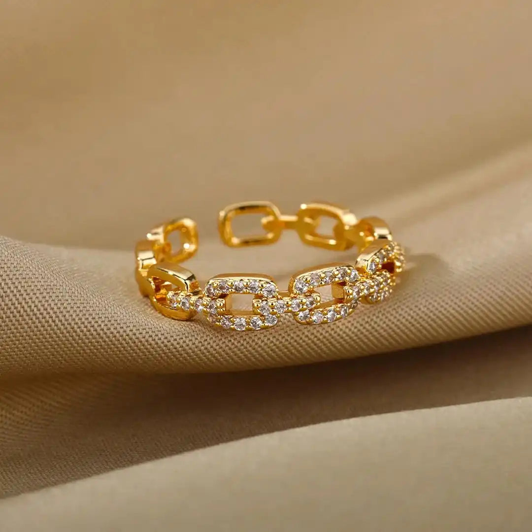 Verona Link Chain Adjustable Ring