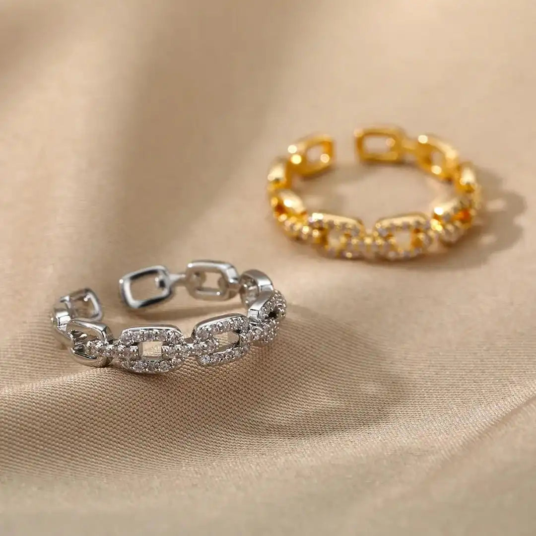 Verona Link Chain Adjustable Ring