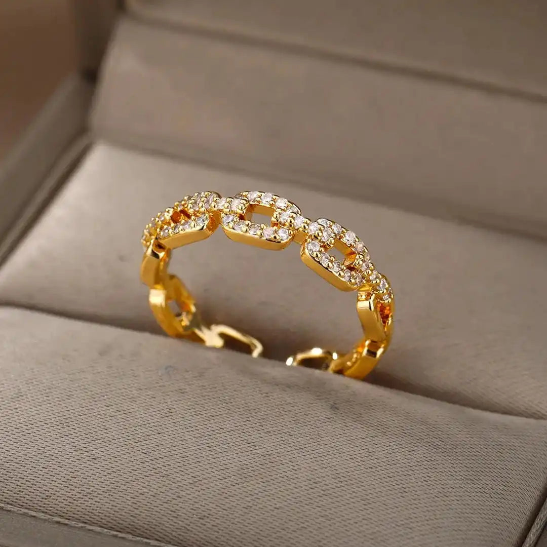 Verona Link Chain Adjustable Ring
