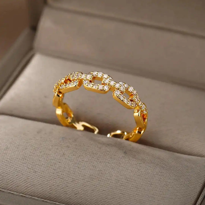 Verona Link Chain Adjustable Ring