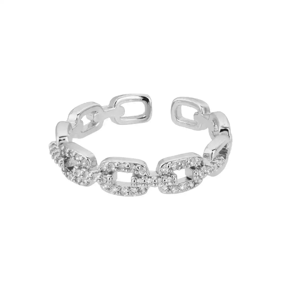 Verona Link Chain Adjustable Ring