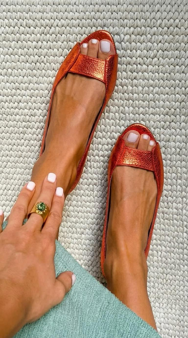 Adelina™ | Golden Comfort Flats