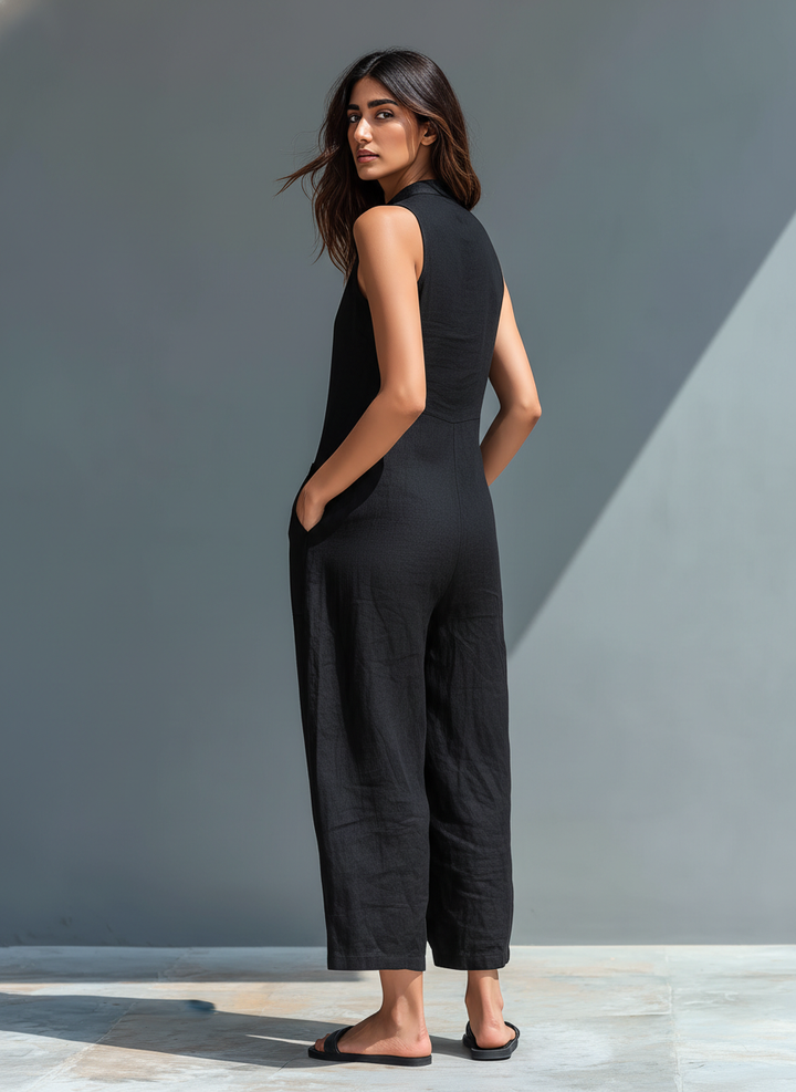 Adele | Fluid Long Jumpsuit with Pockets