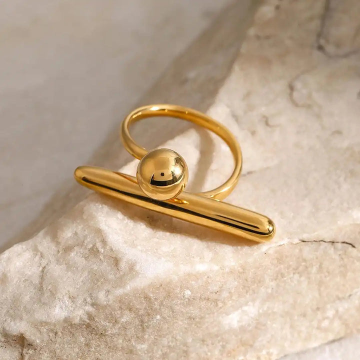 Timeless Gold Star Adjustable Ring