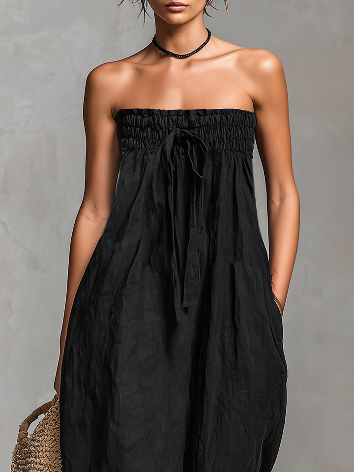 Nina | Elegant Strapless Jumpsuit