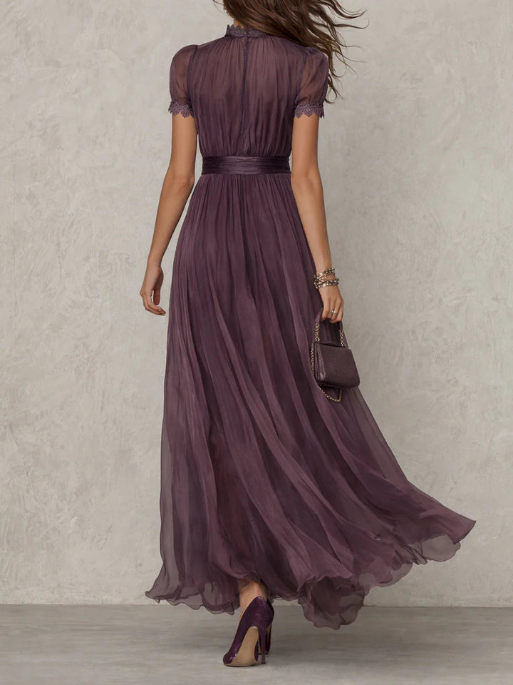 Robe Longue Flavia en Tissu Luxueux - Élégance Inégalée chez Maison Claire et Sylvie