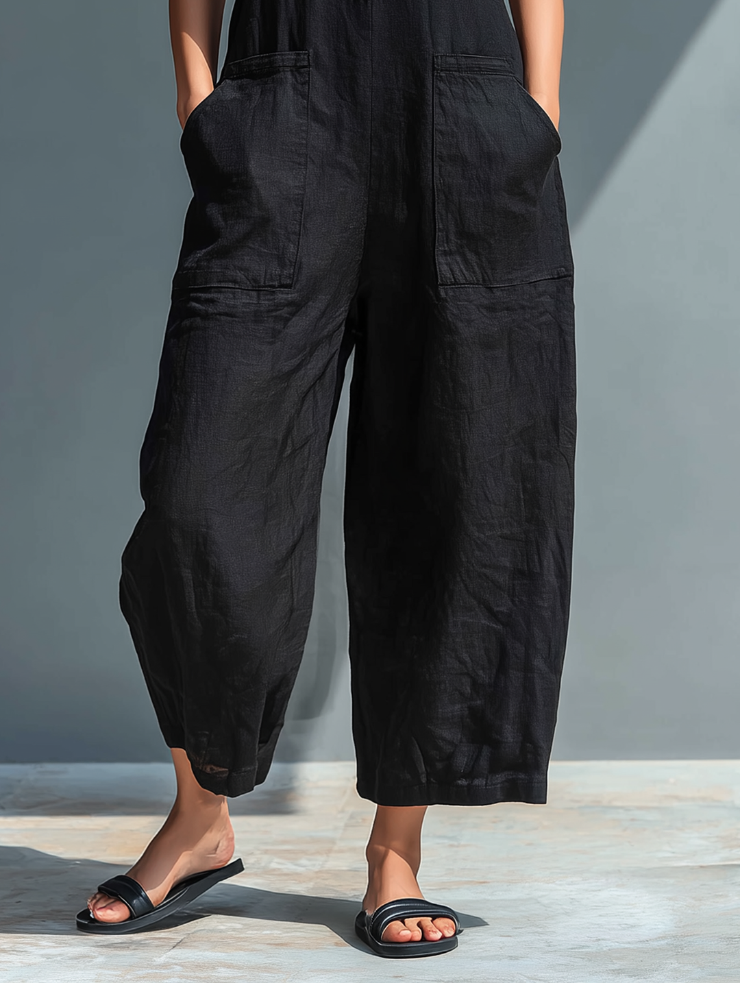 Adele | Fluid Long Jumpsuit with Pockets