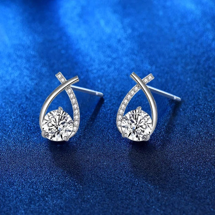 Luxury Twisted Teardrop Cubic Stud Earrings