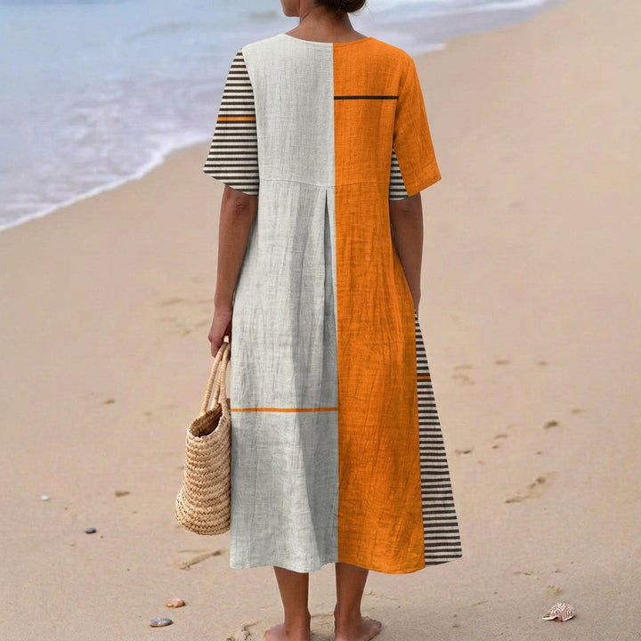 Cecilia - Vestido Geométrico Rayado
