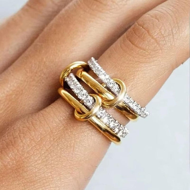 Intertwined Zirconia Ring Set