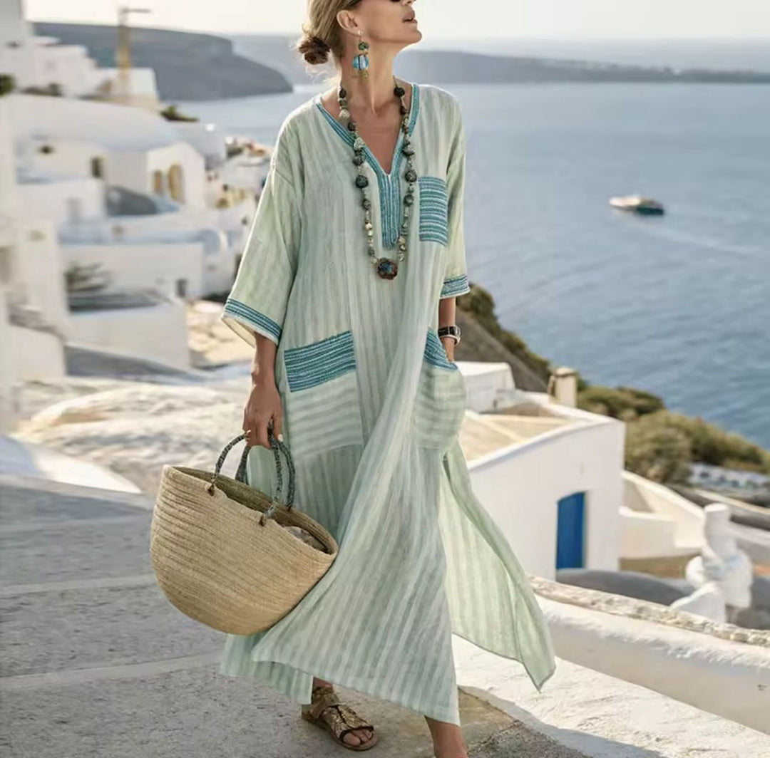 Elegant Mary - Long Beach Dress for a Stylish Summer Look