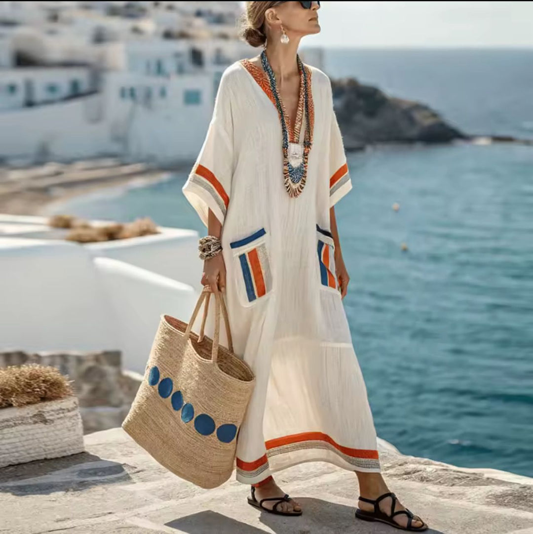 Elegant Mary - Long Beach Dress for a Stylish Summer Look