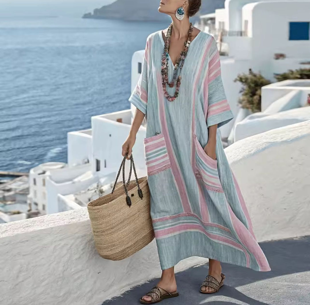 Elegant Mary - Long Beach Dress for a Stylish Summer Look