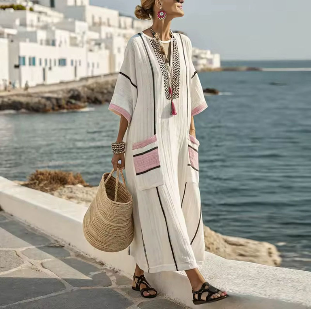 Elegant Mary - Long Beach Dress for a Stylish Summer Look