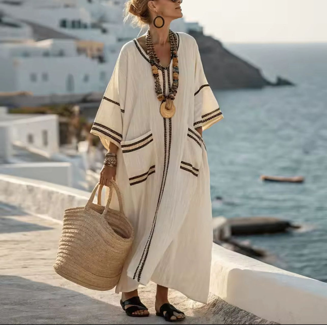 Elegant Mary - Long Beach Dress for a Stylish Summer Look